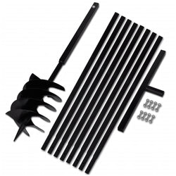 Ground Drill with Handle 200 mm with Etension Tube 9 m Steel