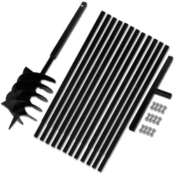 Ground Drill with Handle 200 mm with Etension Tube 13 m Steel