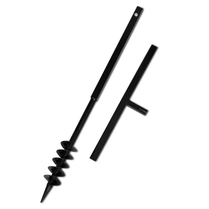 Ground Drill with Handle 80 mm with Etension Tube 5 m Steel