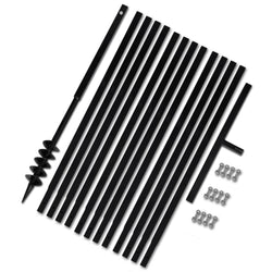 Ground Drill with Handle 80 mm with Etension Tube 13 m Steel