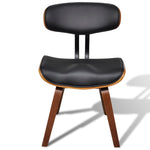 Dining Chairs 6 pcs Bent Wood and Leather