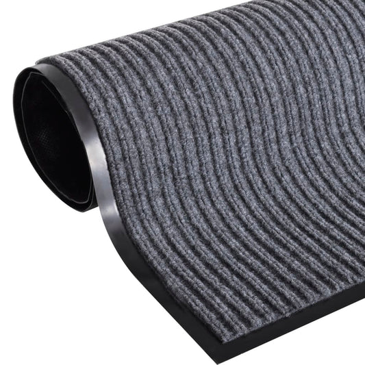 Heavy Duty Grey PVC Door Mat 90x150cm Non-Slip Entrance Rug