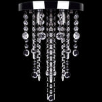 White Metal Ceiling Lamp with Crystal Beads