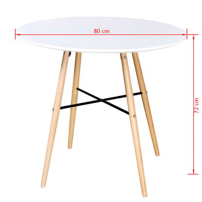 Dining Table MDF Round White