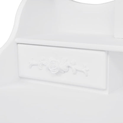 Dressing Table with Stool and 3 Mirrors White