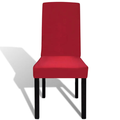 6 pcs Bordeau Straight Stretchable Chair Cover
