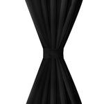 2 pcs Micro-Satin Curtains with Loops (Black)