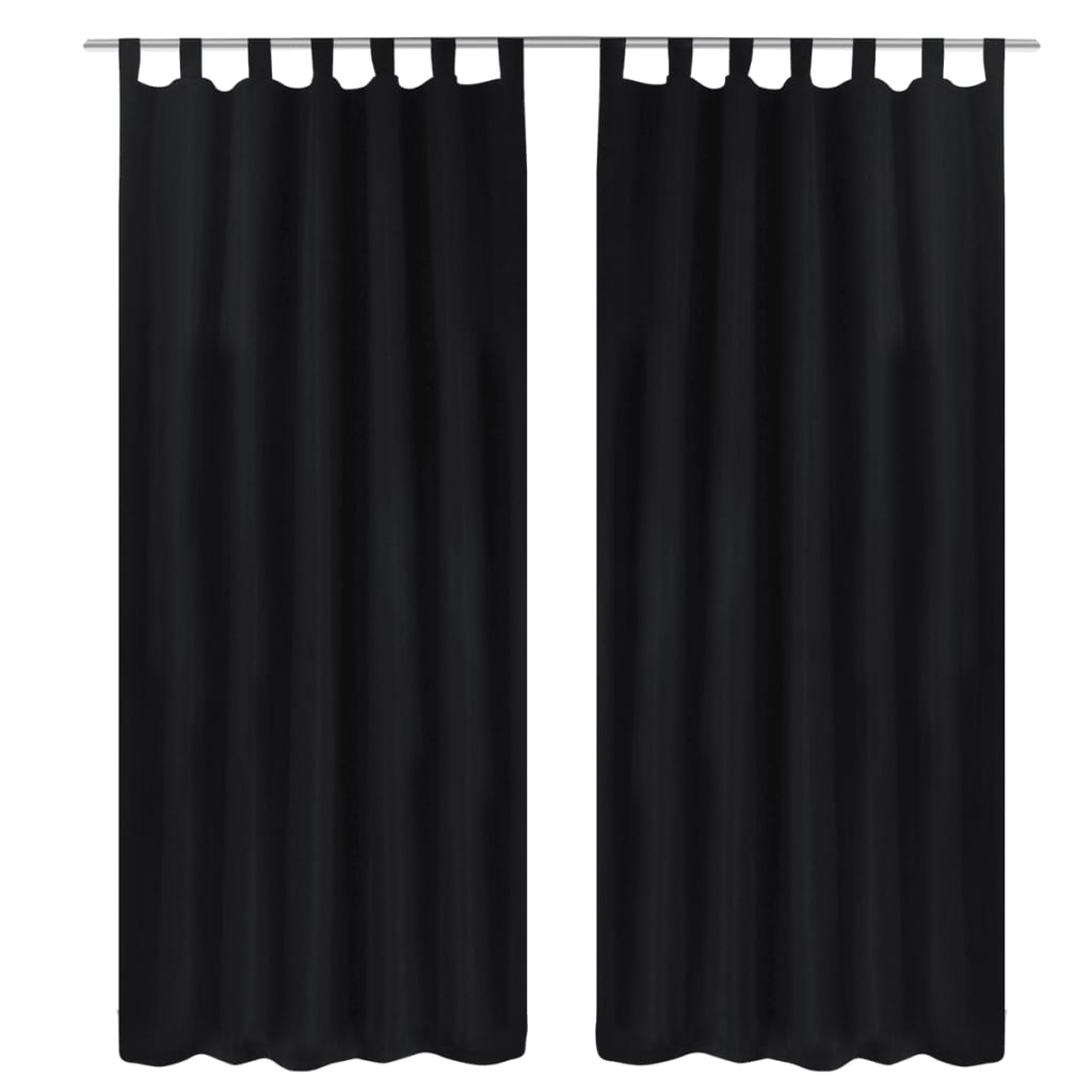 2 pcs Micro-Satin Curtains with Loops - 140×245cm