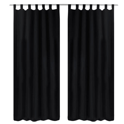 2 pcs Micro-Satin Curtains with Loops - 140×245cm