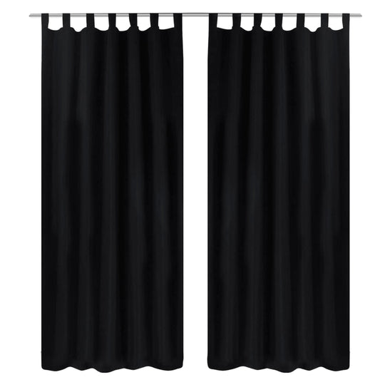 2 pcs Micro-Satin Curtains with Loops - 140×245cm