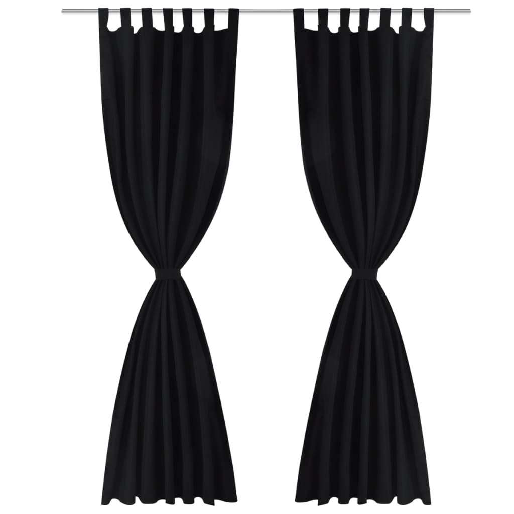 2 pcs Micro-Satin Curtains with Loops - 140×245cm