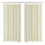 2 pcs Micro-Satin Curtains with Loops ( Cream )