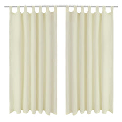 2 pcs Micro-Satin Curtains with Loops ( Cream )