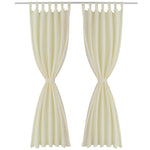 2 pcs Micro-Satin Curtains with Loops ( Cream )