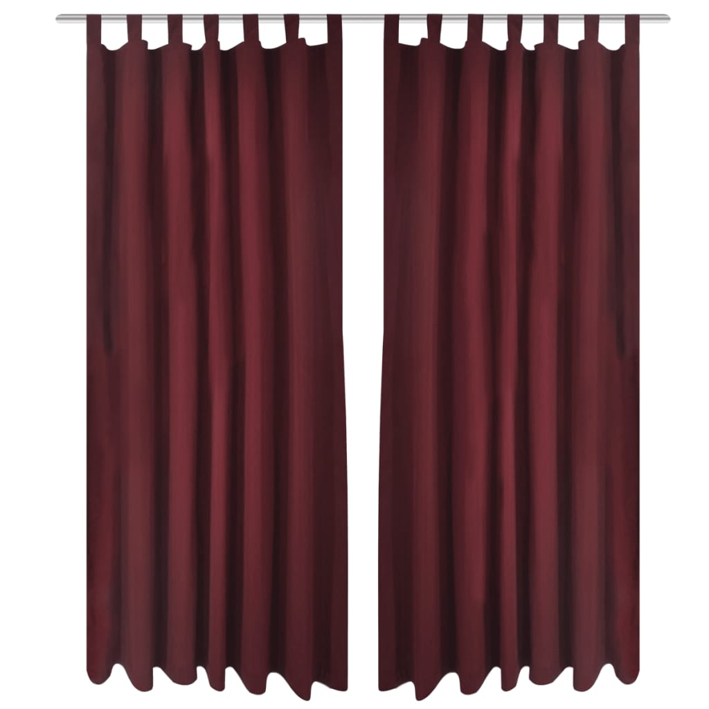 2 pcs Micro-Satin Curtains with Loops - 140×175cm