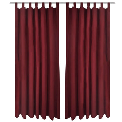 2 pcs Micro-Satin Curtains with Loops - 140×175cm