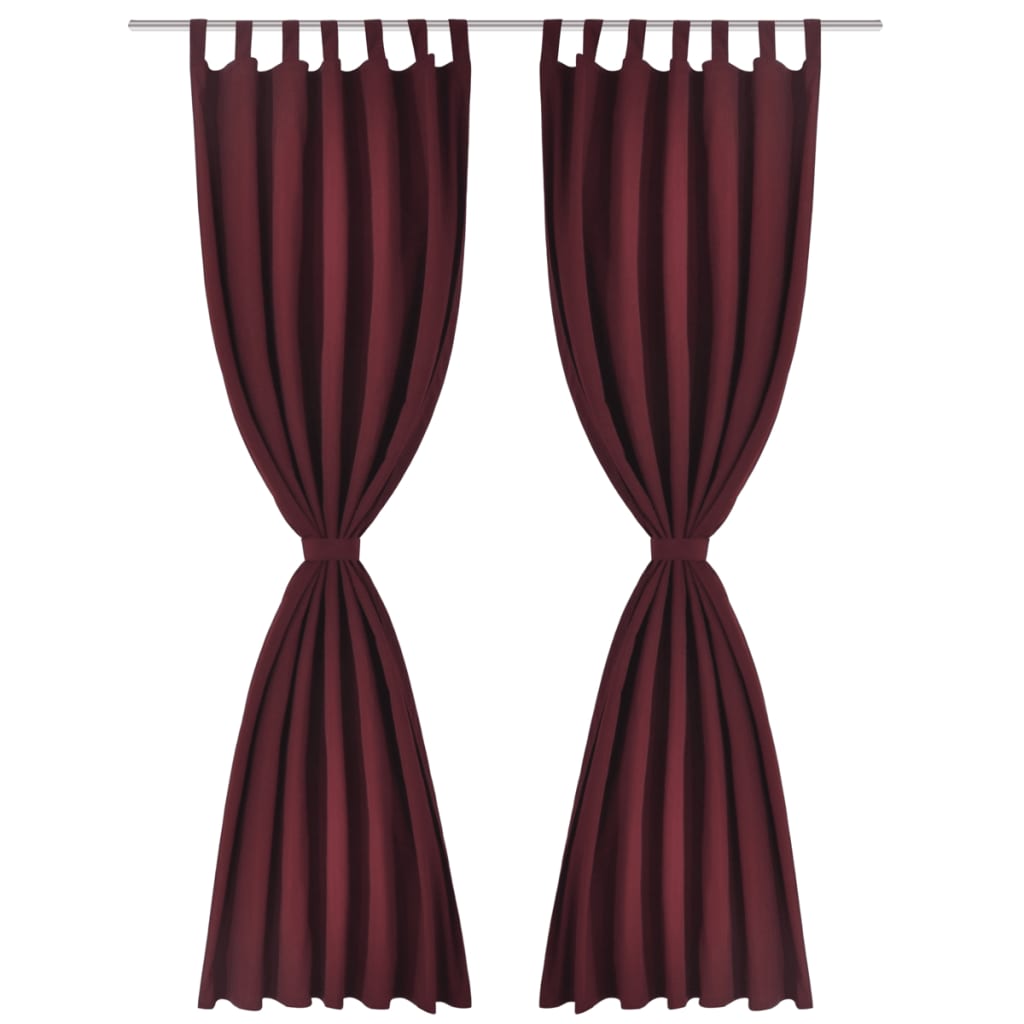 2 pcs Micro-Satin Curtains with Loops - 140×175cm