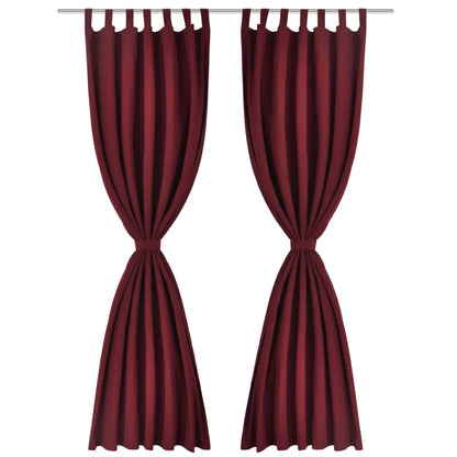 2 pcs Micro-Satin Curtains with Loops - 140×175cm