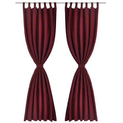 2 pcs Bordeau Micro-Satin Curtains with Loops