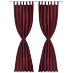 2 pcs Bordeau Micro-Satin Curtains with Loops