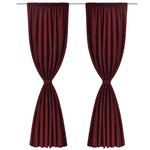 Blackout Curtains 2 pcs Double Layer Bordeau