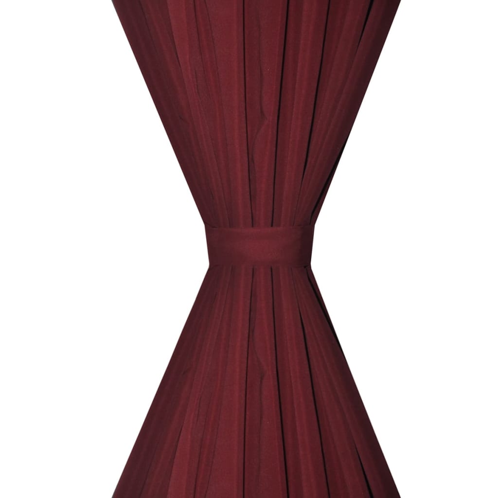 Blackout Curtains 2 pcs Double Layer Bordeau