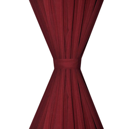 Blackout Curtains 2 pcs Double Layer Bordeau