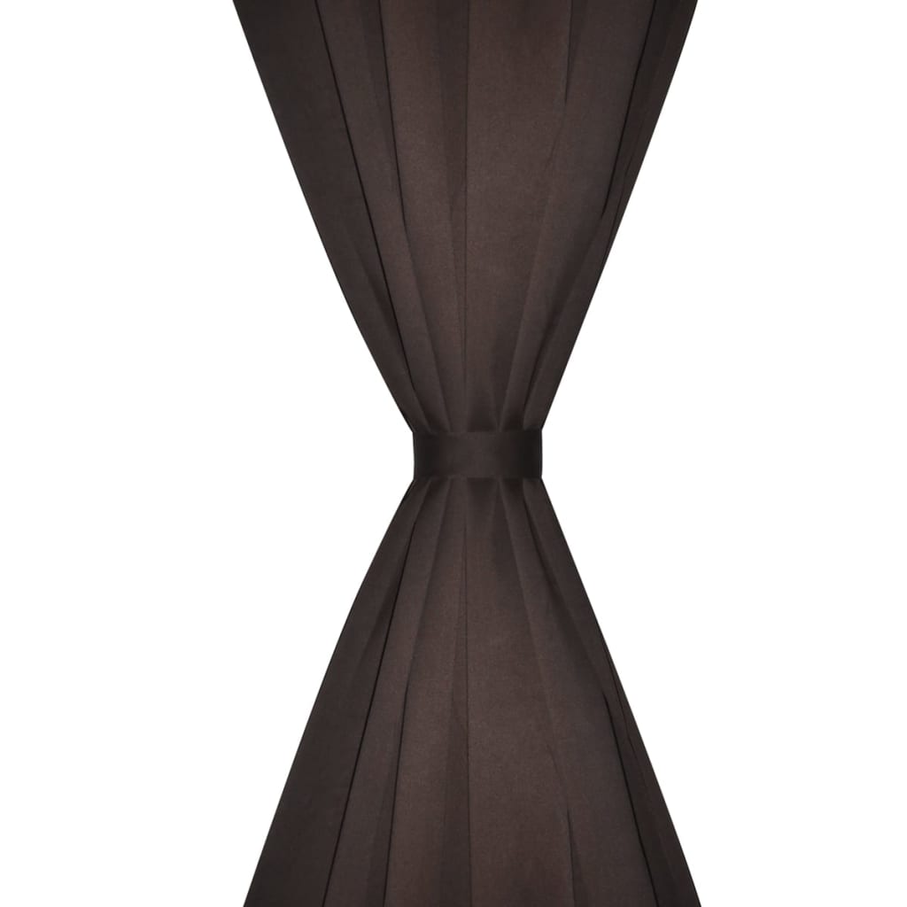 Blackout Curtains 2 pcs Slot-Headed Brown