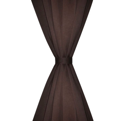Blackout Curtains 2 pcs Slot-Headed Brown