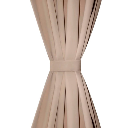 2 pcs Cream Slot-Headed Blackout Curtains