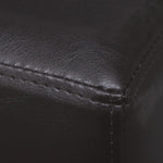 Bench 139.5cm Dark Brown Faux Leather Upholstered Seat Living Room