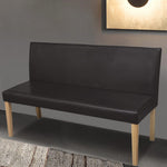 Sofa Chair Artificial Leather Bench Dark Brown