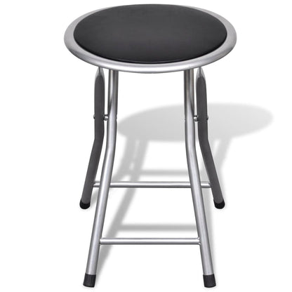 Folding Bar Stools 4 pcs Faux Leather
