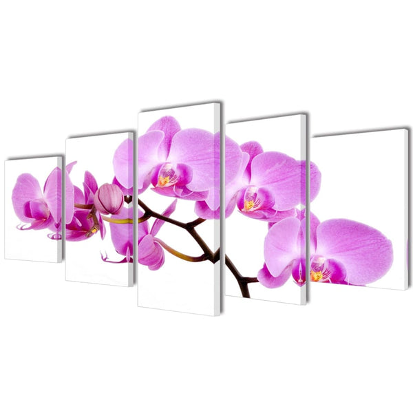  Canvas Wall Print Set Orchid S