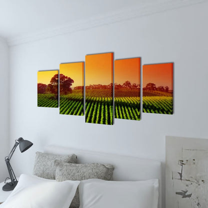 Canvas Wall Print Set Fields M