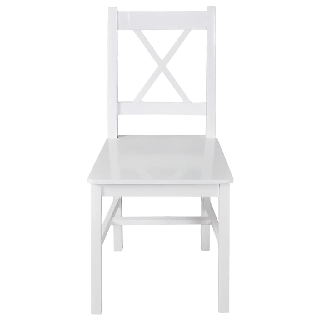 Dining Chairs 4 pcs White Pinewood - 41.5×41cm