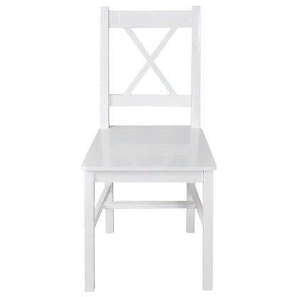 Dining Chairs 4 pcs White Pinewood - 41.5×41cm