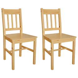 Dining Chairs 2 pcs Pinewood