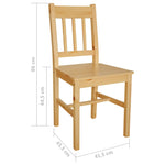 Dining Chairs 4 pcs Pinewood