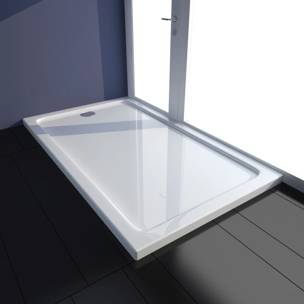 Rectangular ABS Shower Base Tray White - 70×120×4cm