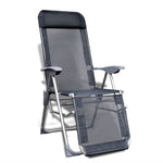 Folding Garden Chairs 2 pcs Aluminium and Textilene Grey
