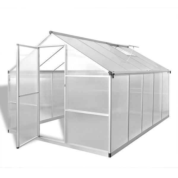  Reinforced Aluminium Greenhouse with Base Frame 7.55 mÃ‚Â²