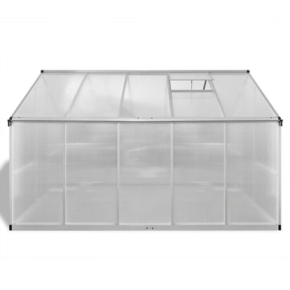 Reinforced Aluminium Greenhouse with Base Frame 7.55 mÃ‚Â²