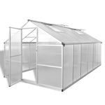 Reinforced Aluminium Greenhouse with Base Frame 9.025 mÃ‚Â²