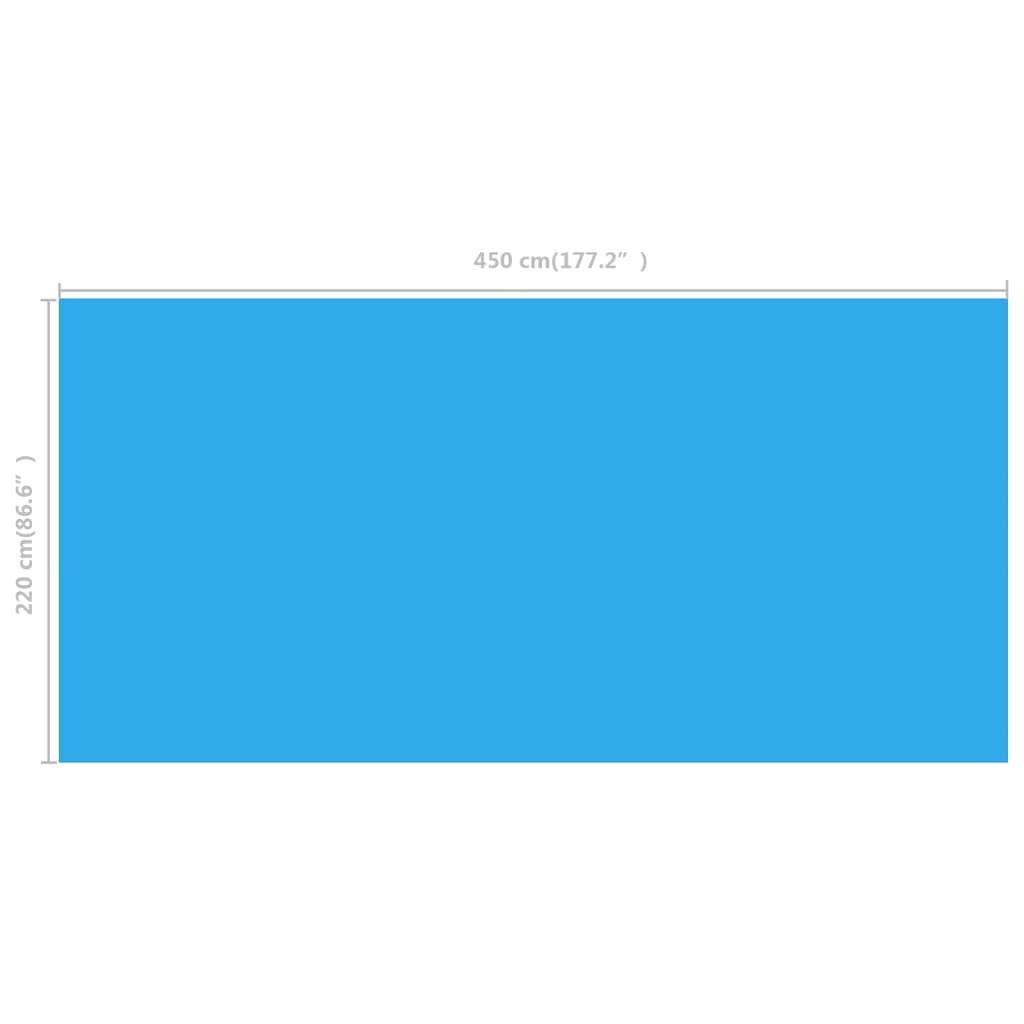 Rectangular Pool Cover PE Blue - 450×220cm