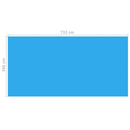 Rectangular Pool Cover PE Blue - 732×366cm