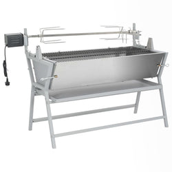 BBQ Rotisserie Spit Iron and Stainless Steel