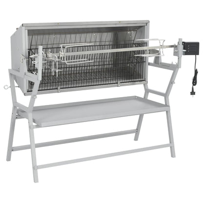 BBQ Rotisserie Spit Iron and Stainless Steel