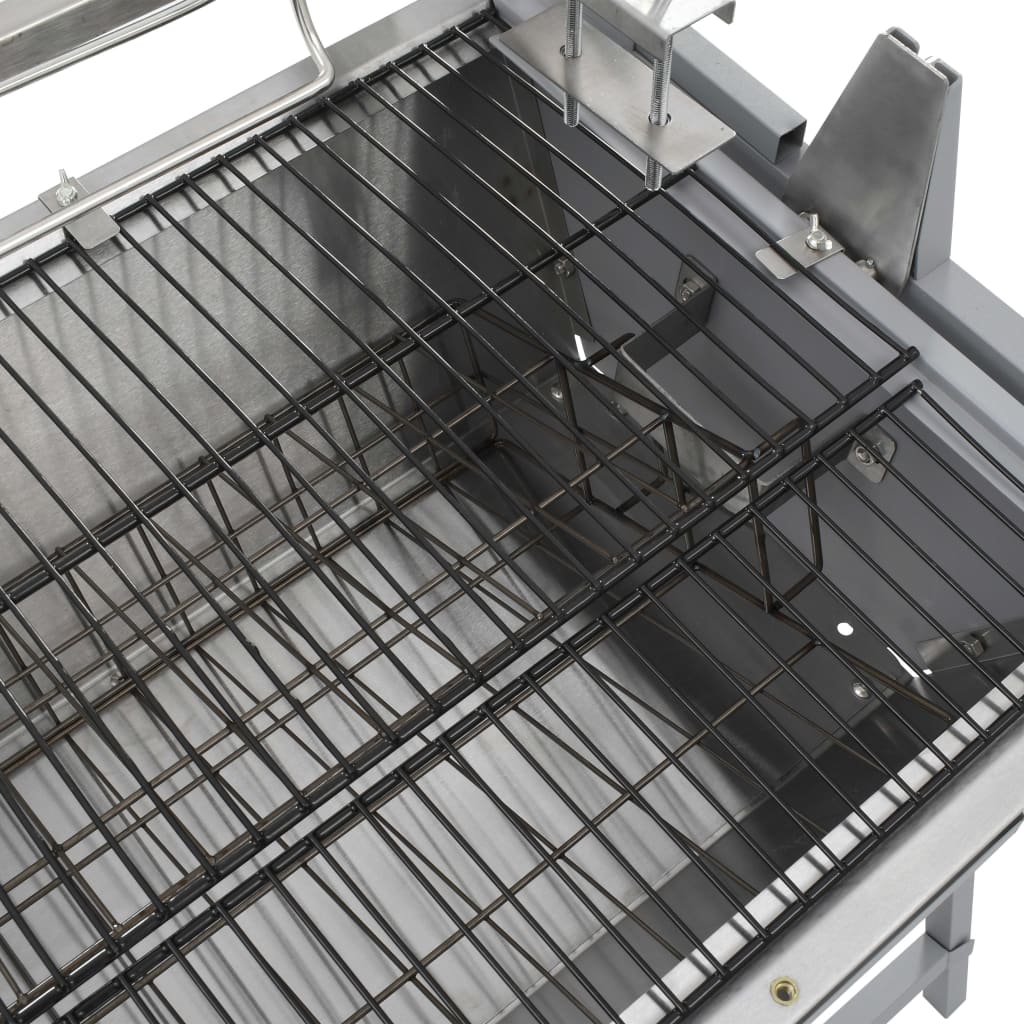 BBQ Rotisserie Spit Iron and Stainless Steel