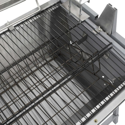 BBQ Rotisserie Spit Iron and Stainless Steel